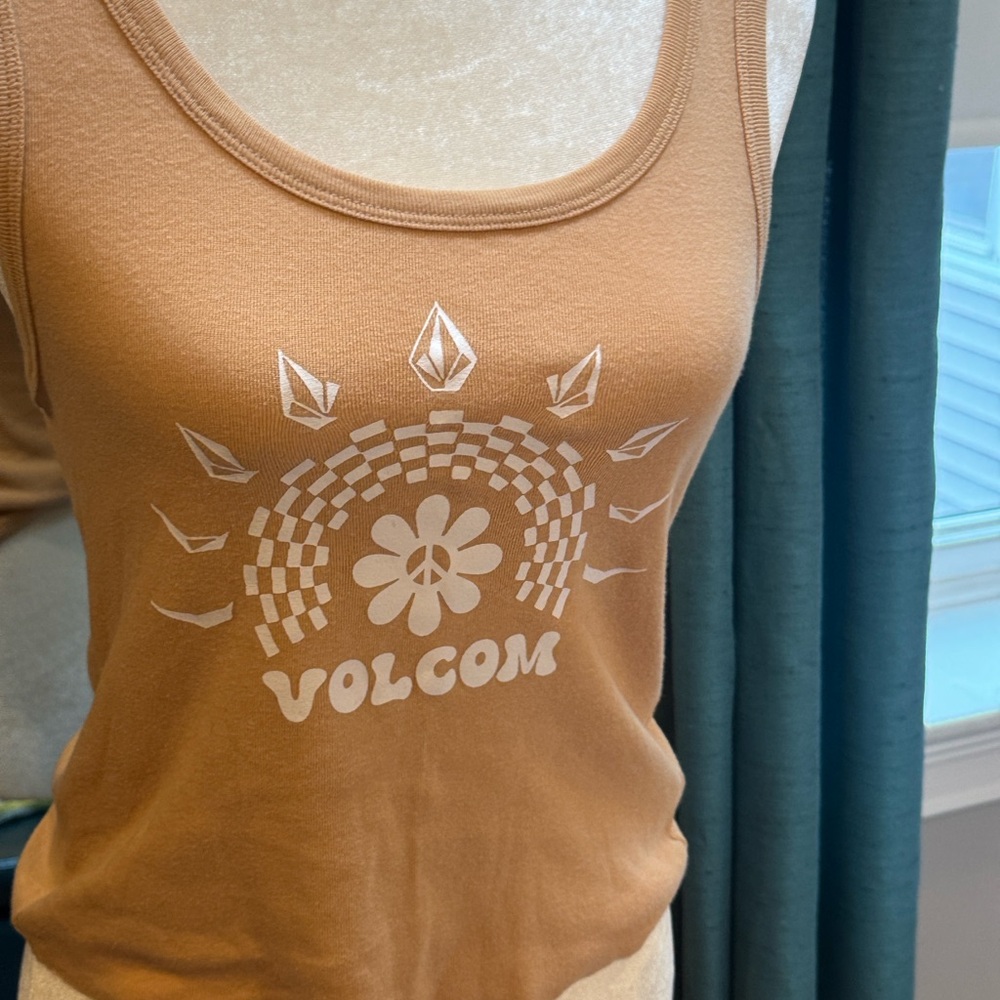 Volcom Women's Brown Graphic Tank Top
